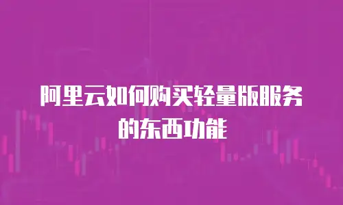 阿里云如何购买轻量版服务的东西功能