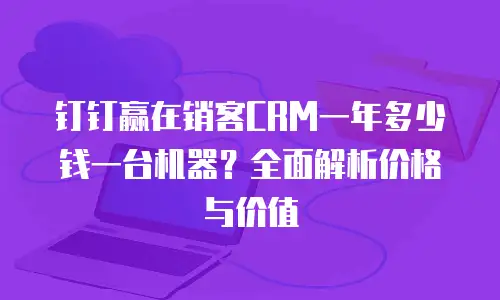 钉钉赢在销客CRM一年多少钱一台机器？全面解析价格与价值