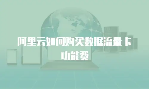阿里云如何购买数据流量卡功能费