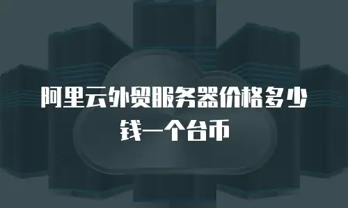 阿里云外贸服务器价格多少钱一个台币