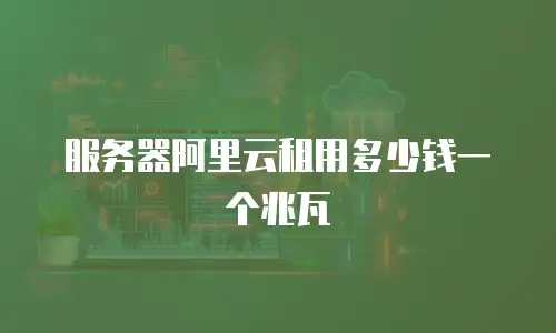 服务器阿里云租用多少钱一个兆瓦