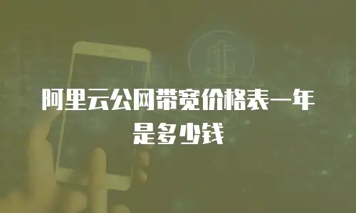 阿里云公网带宽价格表一年是多少钱