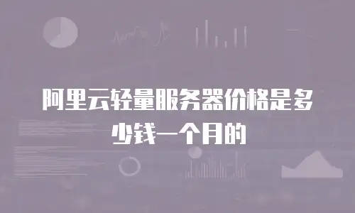 阿里云轻量服务器价格是多少钱一个月的