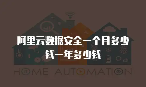 阿里云数据安全一个月多少钱一年多少钱