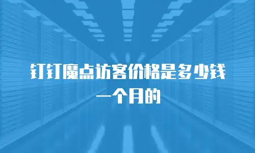 钉钉魔点访客价格是多少钱一个月的