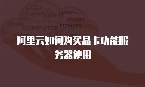 阿里云如何购买显卡功能服务器使用