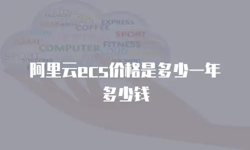 阿里云ecs价格是多少一年多少钱