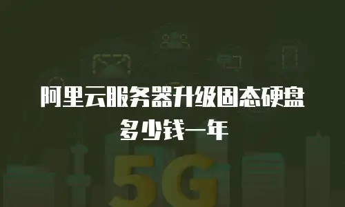 阿里云服务器升级固态硬盘多少钱一年