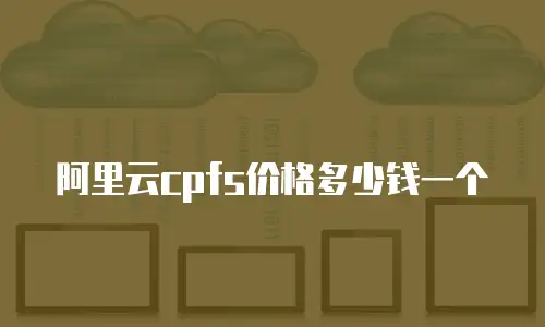 阿里云cpfs价格多少钱一个