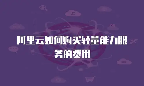 阿里云如何购买轻量能力服务的费用