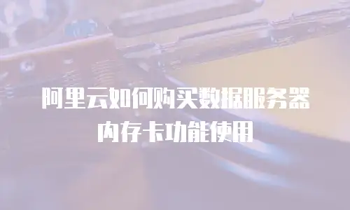 阿里云如何购买数据服务器内存卡功能使用