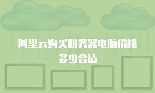 阿里云购买服务器电脑价格多少合适