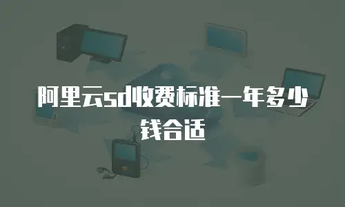 阿里云sd收费标准一年多少钱合适