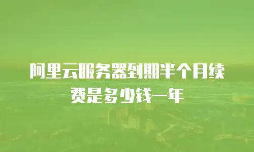 阿里云服务器到期半个月续费是多少钱一年