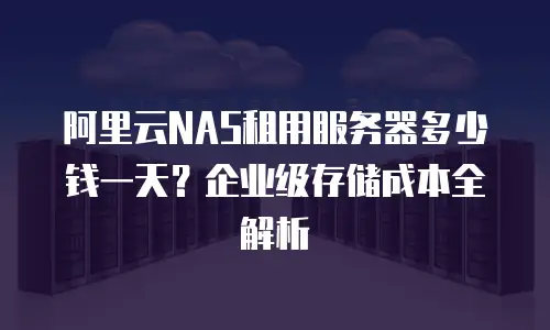 阿里云NAS租用服务器多少钱一天？企业级存储成本全解析