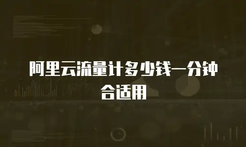 阿里云流量计多少钱一分钟合适用