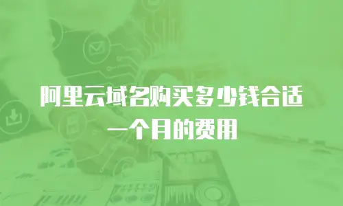 阿里云域名购买多少钱合适一个月的费用
