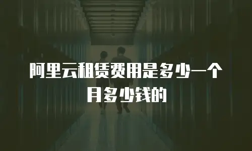 阿里云租赁费用是多少一个月多少钱的
