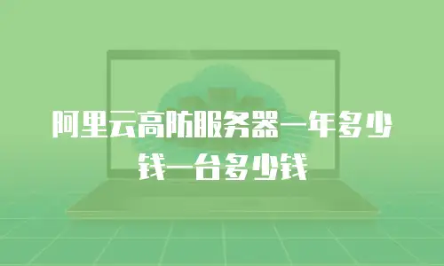 阿里云高防服务器一年多少钱一台多少钱