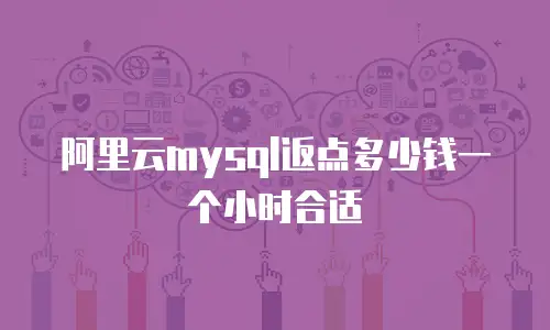 阿里云mysql返点多少钱一个小时合适