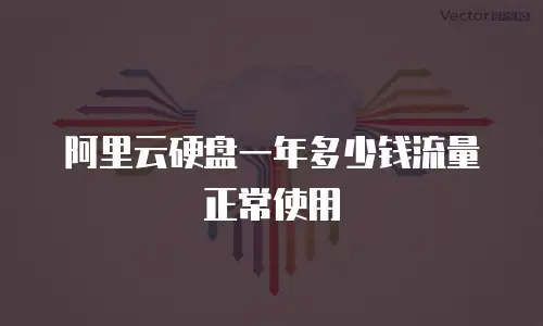 阿里云硬盘一年多少钱流量正常使用