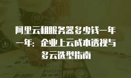 阿里云租服务器多少钱一年一年：企业上云成本透视与多云选型指南