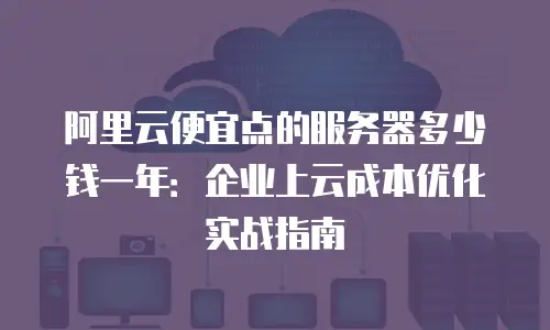 阿里云便宜点的服务器多少钱一年：企业上云成本优化实战指南
