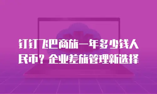 钉钉飞巴商旅一年多少钱人民币？企业差旅管理新选择