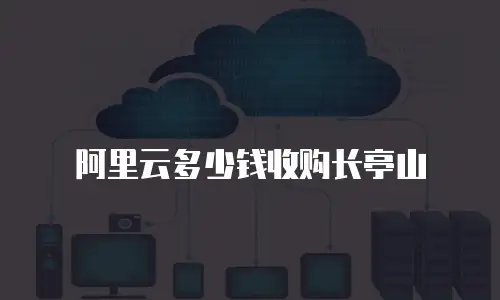 阿里云多少钱收购长亭山