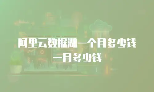 阿里云数据湖一个月多少钱一月多少钱