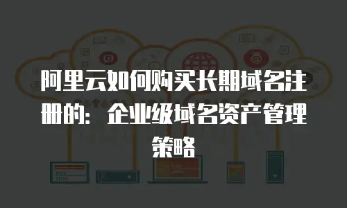 阿里云如何购买长期域名注册的：企业级域名资产管理策略