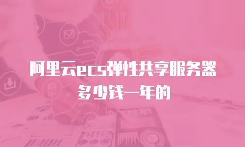 阿里云ecs弹性共享服务器多少钱一年的