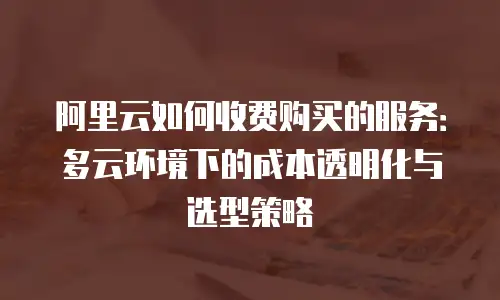 阿里云如何收费购买的服务：多云环境下的成本透明化与选型策略