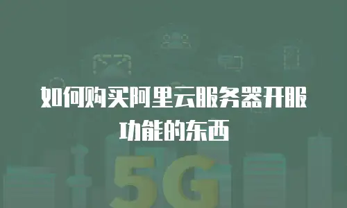 如何购买阿里云服务器开服功能的东西