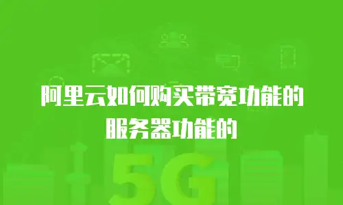 阿里云如何购买带宽功能的服务器功能的