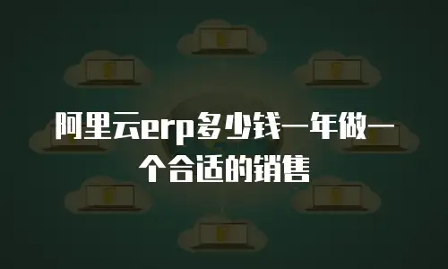 阿里云erp多少钱一年做一个合适的销售