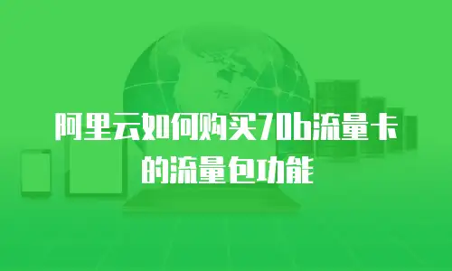 阿里云如何购买70b流量卡的流量包功能