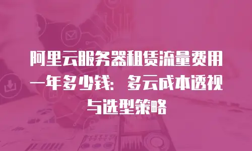 阿里云服务器租赁流量费用一年多少钱：多云成本透视与选型策略