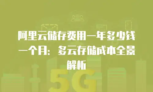 阿里云储存费用一年多少钱一个月：多云存储成本全景解析