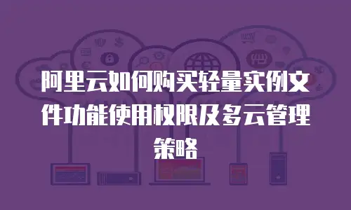 阿里云如何购买轻量实例文件功能使用权限及多云管理策略