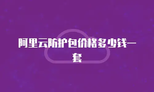 阿里云防护包价格多少钱一套