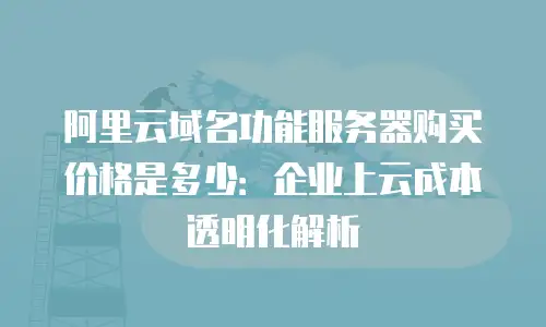 阿里云域名功能服务器购买价格是多少：企业上云成本透明化解析