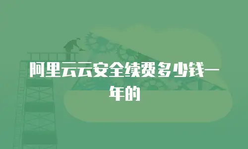 阿里云云安全续费多少钱一年的