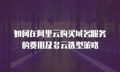 如何在阿里云购买域名服务的费用及多云选型策略