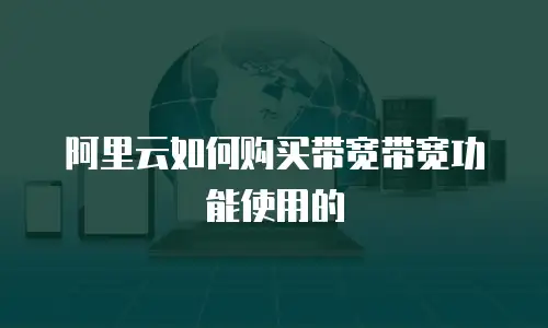 阿里云如何购买带宽带宽功能使用的