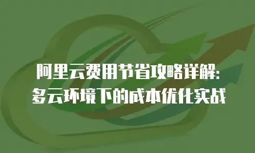 阿里云费用节省攻略详解：多云环境下的成本优化实战
