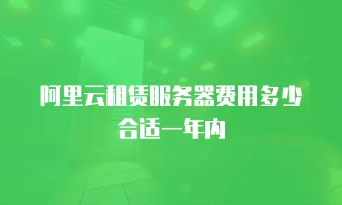 阿里云租赁服务器费用多少合适一年内