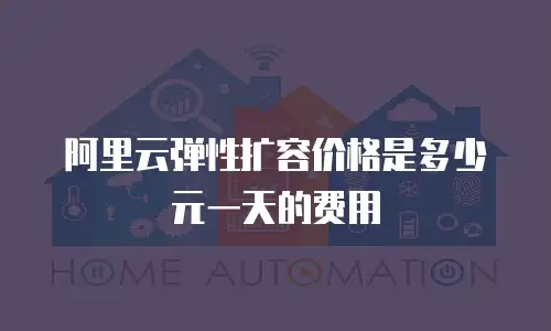 阿里云弹性扩容价格是多少元一天的费用