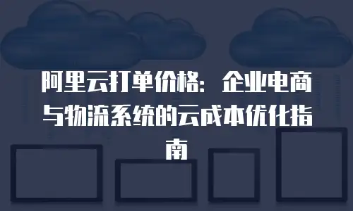 阿里云打单价格：企业电商与物流系统的云成本优化指南