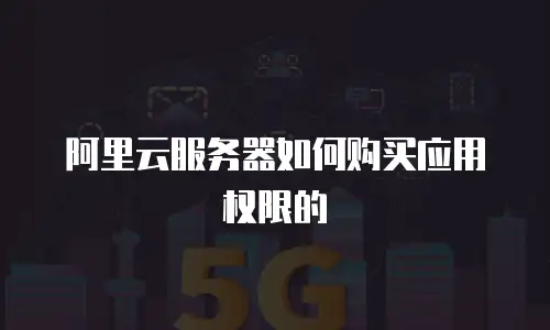 阿里云服务器如何购买应用权限的